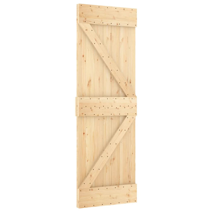 Porta Scorrevole con Set Hardware 70x210 cm Legno Massello Pinocod mxl 70158