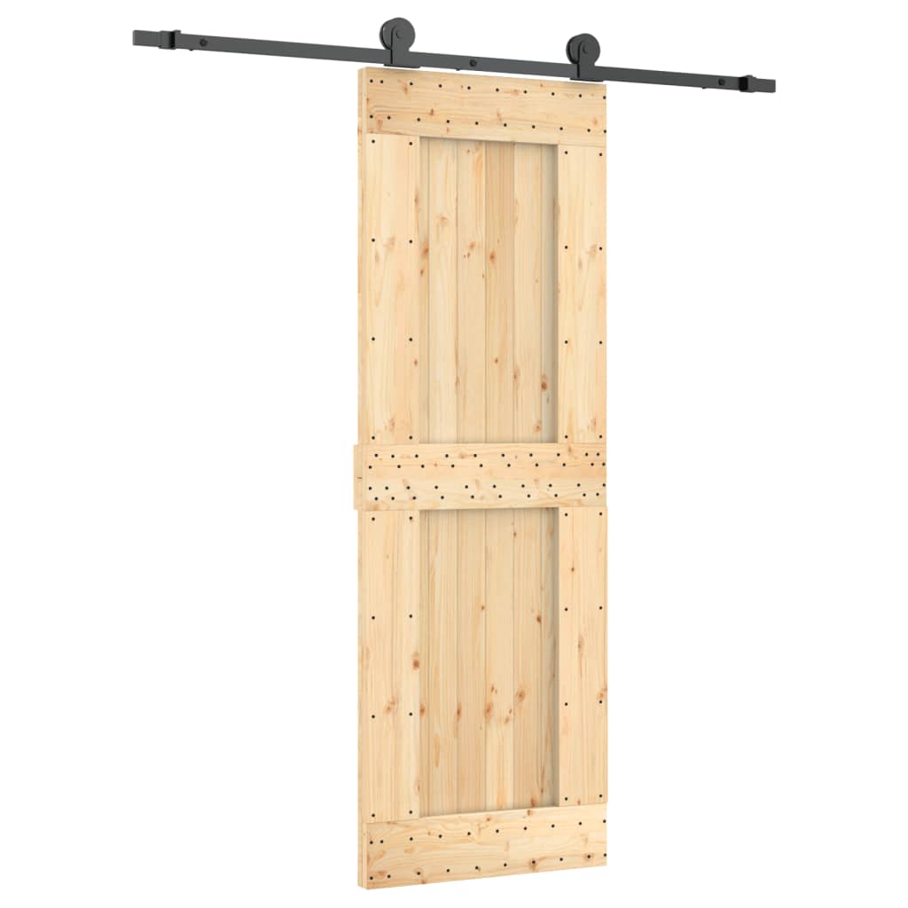 Porta Scorrevole con Set Hardware 70x210 cm Legno Massello Pinocod mxl 70160