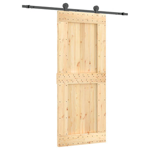 Porta Scorrevole con Set Hardware 85x210 cm Legno Massello Pinocod mxl 70161