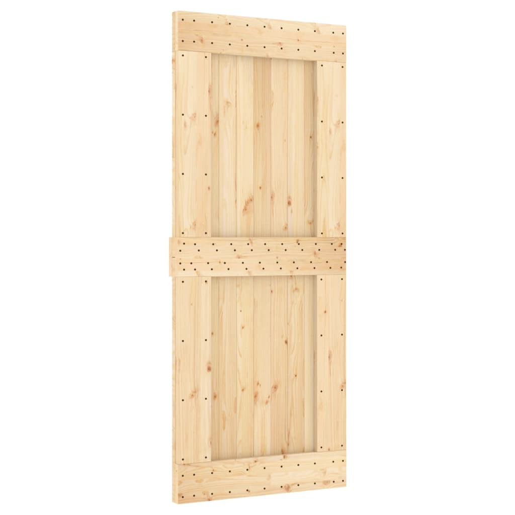 Porta Scorrevole con Set Hardware 85x210 cm Legno Massello Pinocod mxl 70161