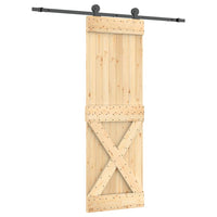 Porta Scorrevole con Set Hardware 70x210 cm Legno Massello Pino 3203054