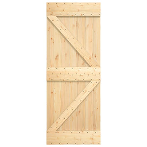 Porta Scorrevole con Set Hardware 70x210 cm Legno Massello Pino 3203058