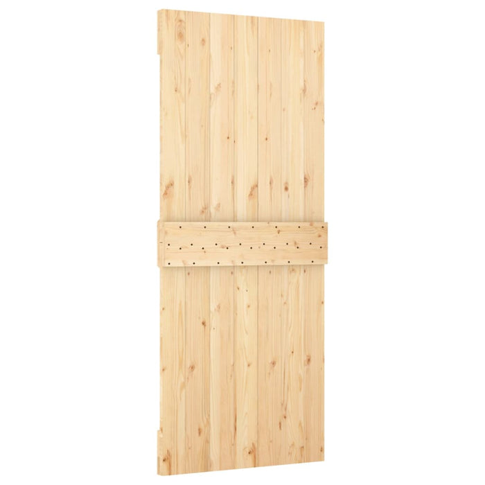 Porta Scorrevole con Set Hardware 85x210 cm Legno Massello Pino 3203059