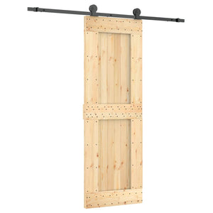 Porta Scorrevole con Set Hardware 70x210 cm Legno Massello Pino 3203070