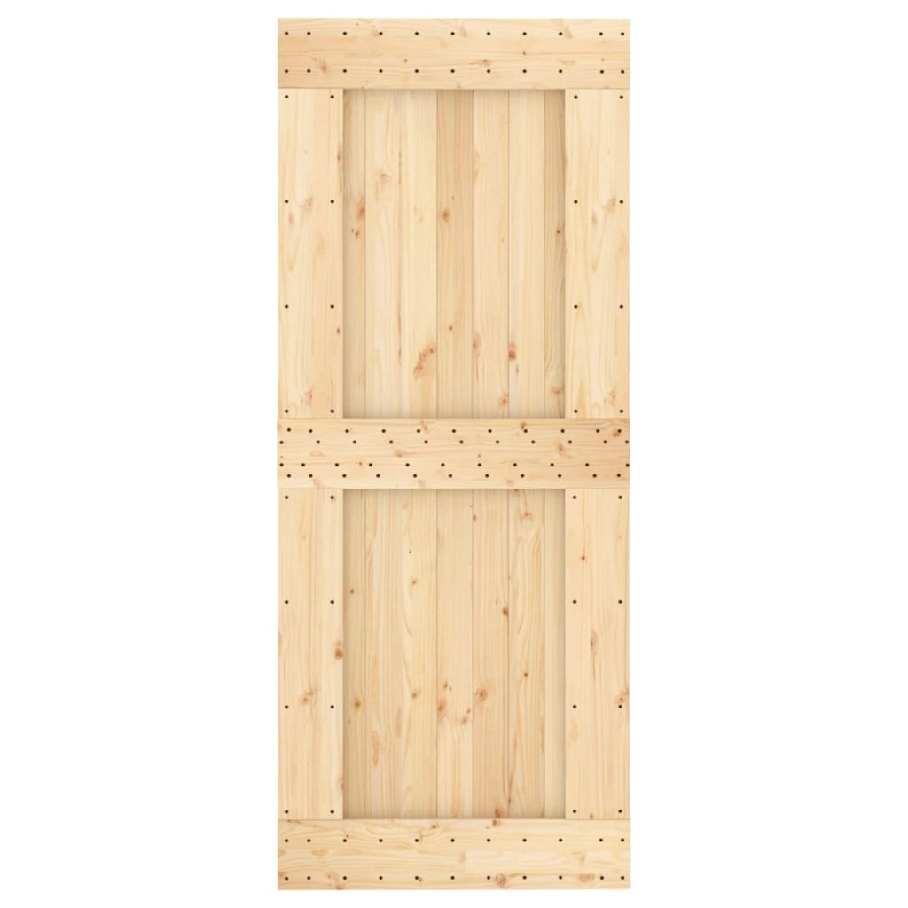 Porta Scorrevole con Set Hardware 85x210 cm Legno Massello Pino 3203072