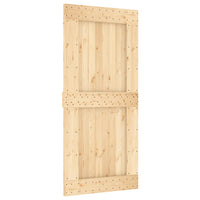 Porta Scorrevole con Set Hardware 95x210 cm Legno Massello Pino 3203074