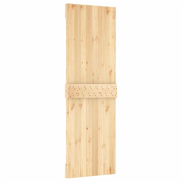 Porta Scorrevole con Set Hardware 70x210 cm Legno Massello Pino 3203086