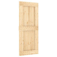 Porta Scorrevole con Set Hardware 85x210 cm Legno Massello Pino 3203092