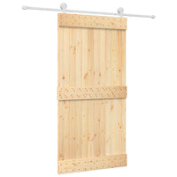 Porta Scorrevole con Set Hardware 100x210cm Legno Massello Pinocod mxl 93670