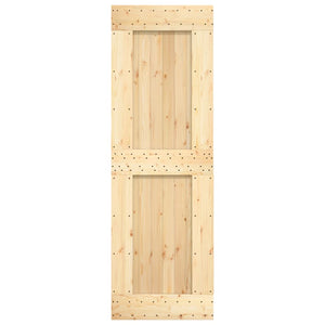 Porta Scorrevole con Set Hardware 70x210 cm Legno Massello Pino 3203110