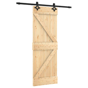 Porta Scorrevole con Set Hardware 70x210 cm Legno Massello Pino 3203122