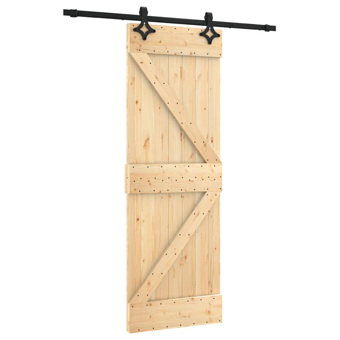 Porta Scorrevole con Set Hardware 70x210 cm Legno Massello Pinocod mxl 70168