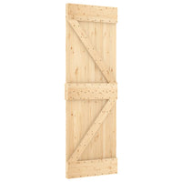 Porta Scorrevole con Set Hardware 70x210 cm Legno Massello Pino 3203122