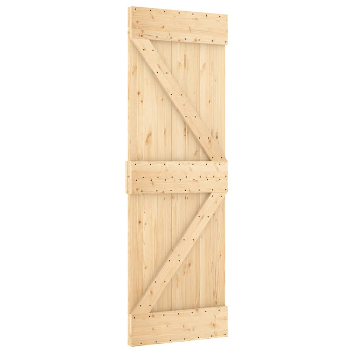 Porta Scorrevole con Set Hardware 70x210 cm Legno Massello Pino 3203122