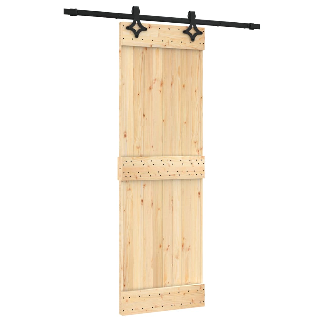 Porta Scorrevole con Set Hardware 70x210 cm Legno Massello Pinocod mxl 118119