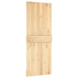 Porta Scorrevole con Set Hardware 80x210 cm Legno Massello Pino 3203125