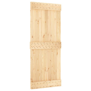 Porta Scorrevole con Set Hardware 85x210 cm Legno Massello Pinocod mxl 118120