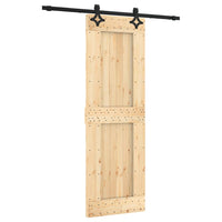 Porta Scorrevole con Set Hardware 70x210 cm Legno Massello Pinocod mxl 94187