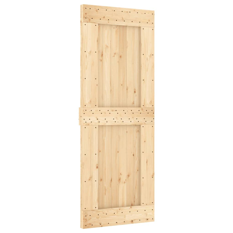 Porta Scorrevole con Set Hardware 80x210 cm Legno Massello Pinocod mxl 70169