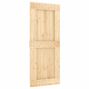 Porta Scorrevole con Set Hardware 85x210 cm Legno Massello Pinocod mxl 118121