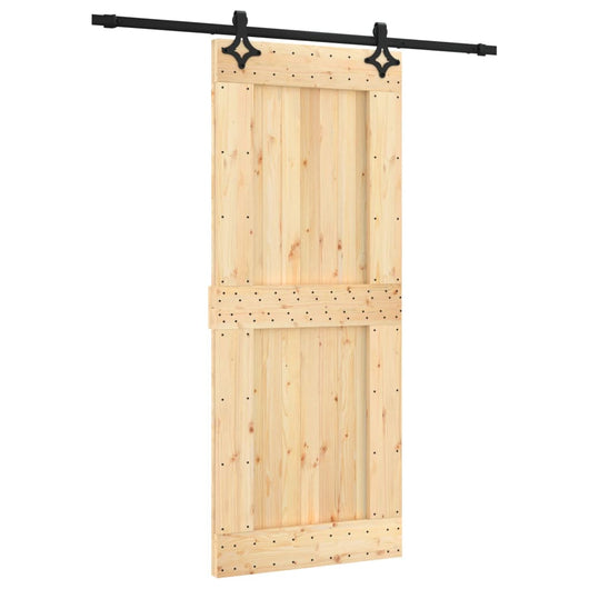 Porta Scorrevole con Set Hardware 85x210 cm Legno Massello Pinocod mxl 118125