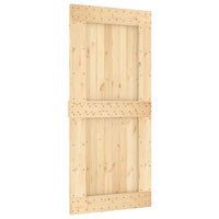 Porta Scorrevole con Set Hardware 95x210 cm Legno Massello Pinocod mxl 94192