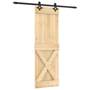 Porta Scorrevole con Set Hardware 70x210 cm Legno Massello Pinocod mxl 118126