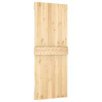 Porta Scorrevole con Set Hardware 80x210 cm Legno Massello Pino 3203152