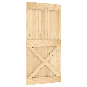 Porta Scorrevole con Set Hardware 100x210cm Legno Massello Pinocod mxl 94194