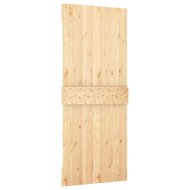 Porta Scorrevole con Set Hardware 85x210 cm Legno Massello Pino 3203158