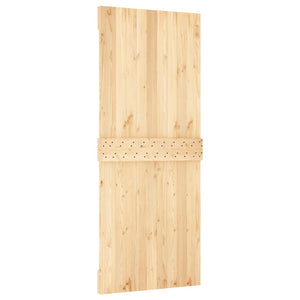 Porta Scorrevole con Set Hardware 85x210 cm Legno Massello Pino 3203163