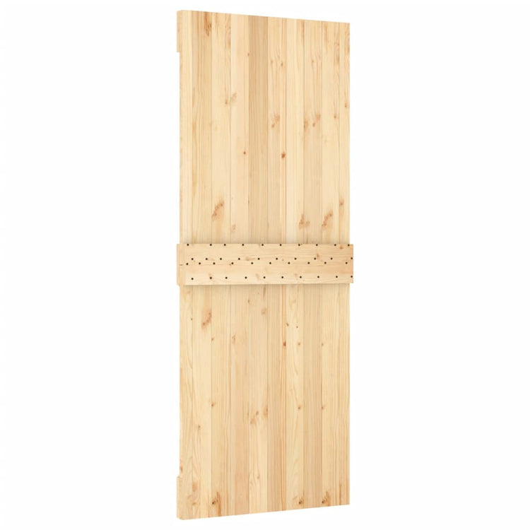 Porta Scorrevole con Set Hardware 80x210 cm Legno Massello Pino 3203170