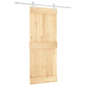 Porta Scorrevole con Set Hardware 85x210 cm Legno Massello Pinocod mxl 70179