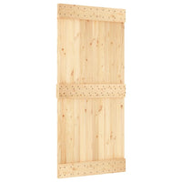 Porta Scorrevole con Set Hardware 95x210 cm Legno Massello Pino 3203183