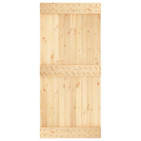 Porta Scorrevole con Set Hardware 95x210 cm Legno Massello Pino 3203183