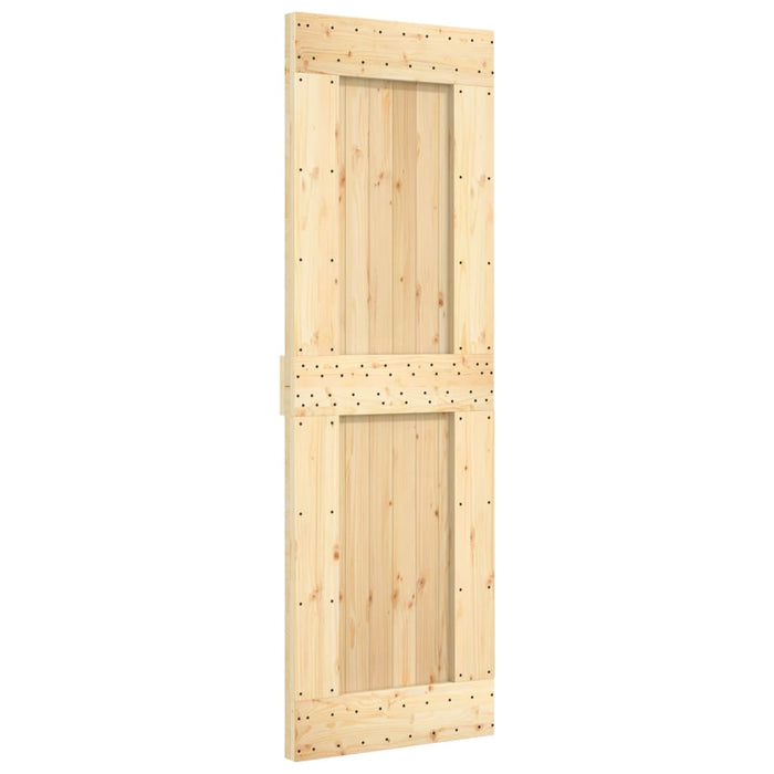 Porta Scorrevole con Set Hardware 70x210 cm Legno Massello Pinocod mxl 118139