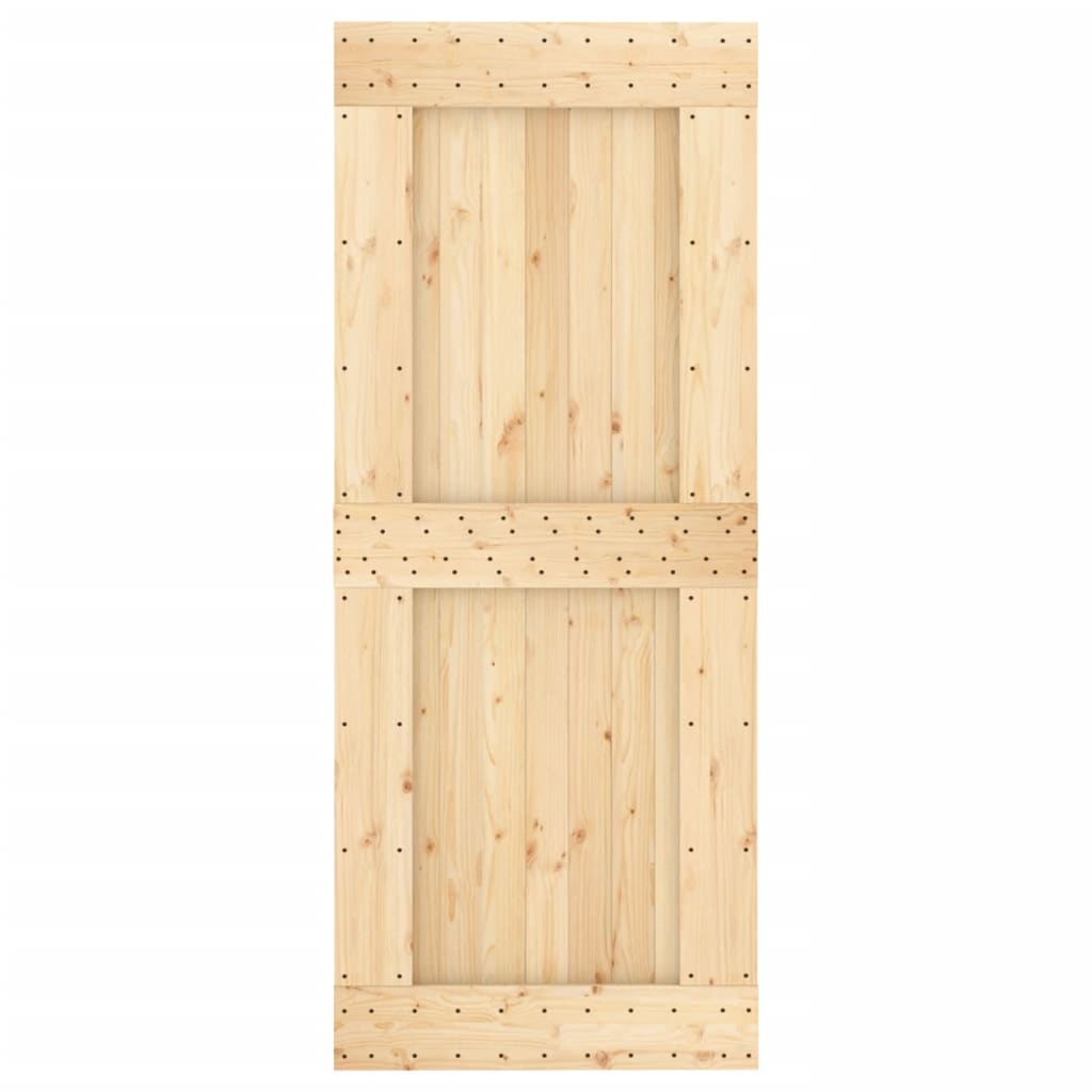 Porta Scorrevole con Set Hardware 85x210 cm Legno Massello Pino 3203205