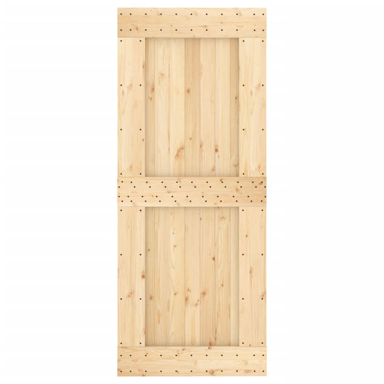 Porta Scorrevole con Set Hardware 85x210 cm Legno Massello Pino 3203205