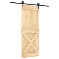 Porta Scorrevole con Set Hardware 80x210 cm Legno Massello Pinocod mxl 118140