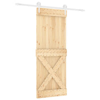 Porta Scorrevole con Set Hardware 80x210 cm Legno Massello Pinocod mxl 70188