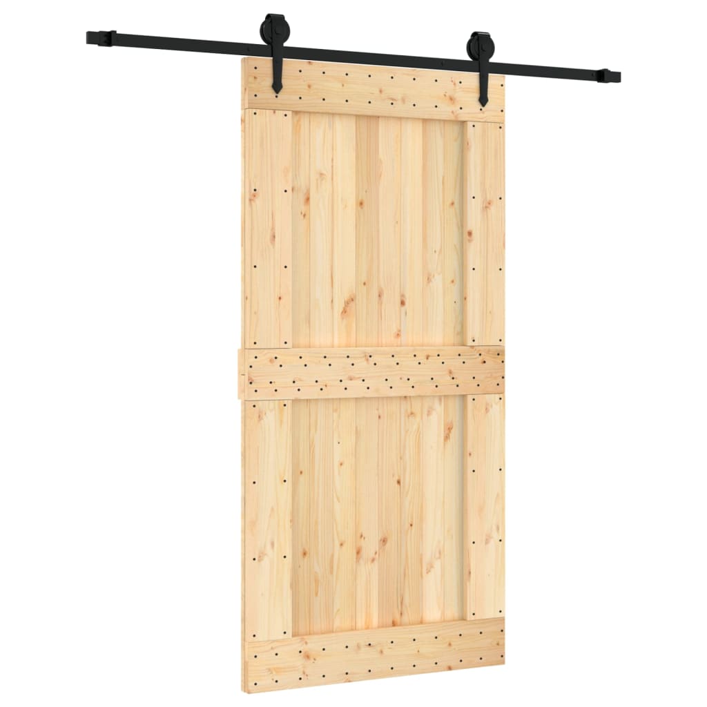 Porta Scorrevole con Set Hardware 100x210cm Legno Massello Pinocod mxl 118148