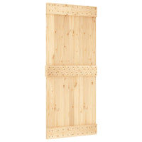 Porta Scorrevole con Set Hardware 90x210 cm Legno Massello Pinocod mxl 118152