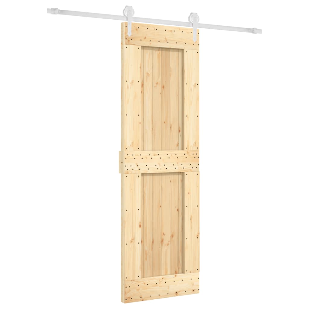 Porta Scorrevole con Set Hardware 70x210 cm Legno Massello Pino 3203260