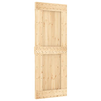 Porta Scorrevole con Set Hardware 80x210 cm Legno Massello Pino 3203261