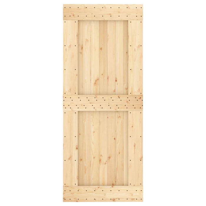 Porta Scorrevole con Set Hardware 85x210 cm Legno Massello Pino 3203262