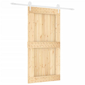 Porta Scorrevole con Set Hardware 100x210cm Legno Massello Pinocod mxl 94217