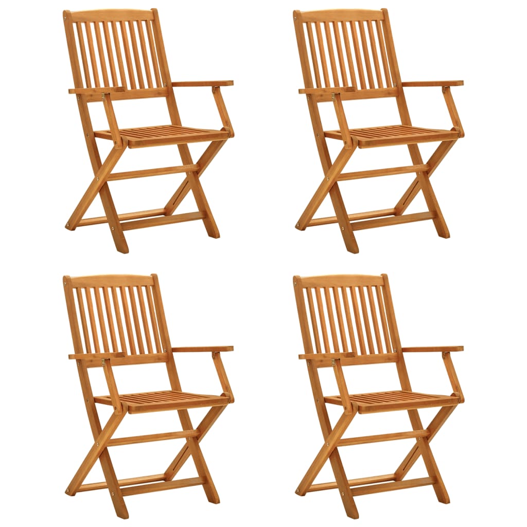 Set da Pranzo per Giardino 5 pz in Legno Massello di Acaciacod mxl 125041