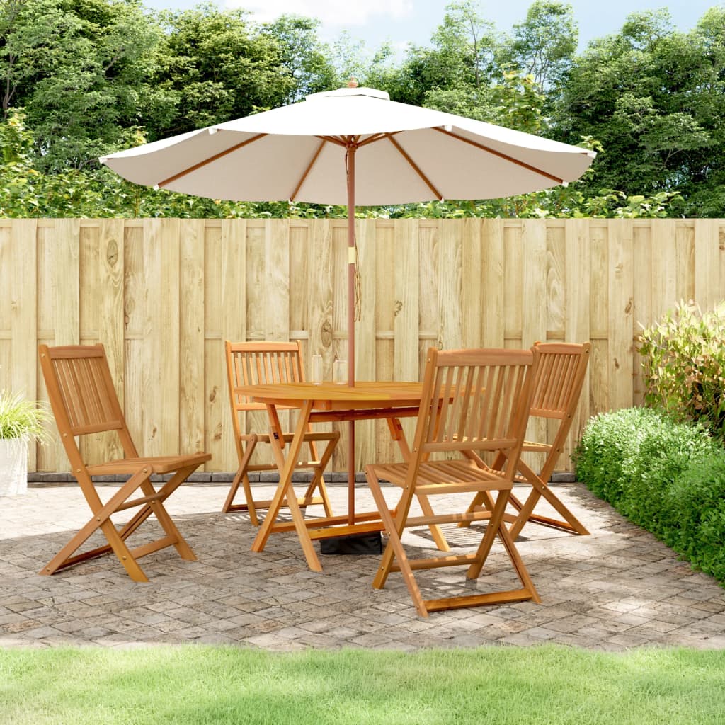 Set da Pranzo per Giardino 5 pz in Legno Massello di Acaciacod mxl 125041