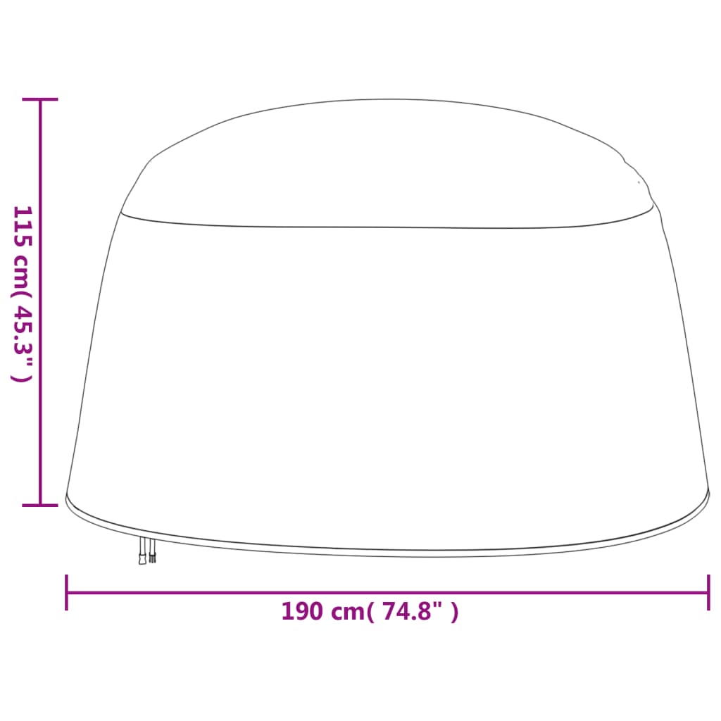 Coperture Poltrona Sospesa 2pz Ø 190x115cm 420D Tessuto Oxford 3203392