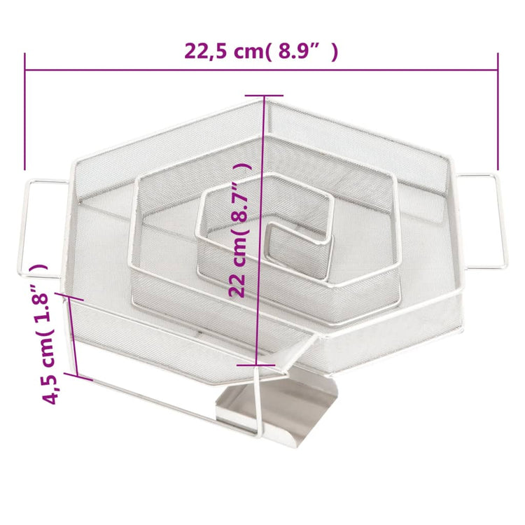 Generatore di Fumo Freddo 6 Angoli 22,5 cm in Acciaio Inox 30251